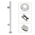 thumbnail image 3 of Dwellnix Modern Stainless Steel End Post with Glass Clip & Rubber Cushion, Durable Outdoor Railing Post for Balconies, Stairs, & Pool Guardrails, 3 of 11