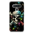 thumbnail image 1 of MUNDAZE LG K51 Shockproof Clear Hybrid Protective Phone Case Fantasy Paint Splash Pirate Skull Cover, 1 of 6