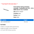 thumbnail image 2 of Front Coilover Spring and Shock Assembly - Compatible with 2015 - 2016 BMW 535i GT 3.0L 6-Cylinder, 2 of 2