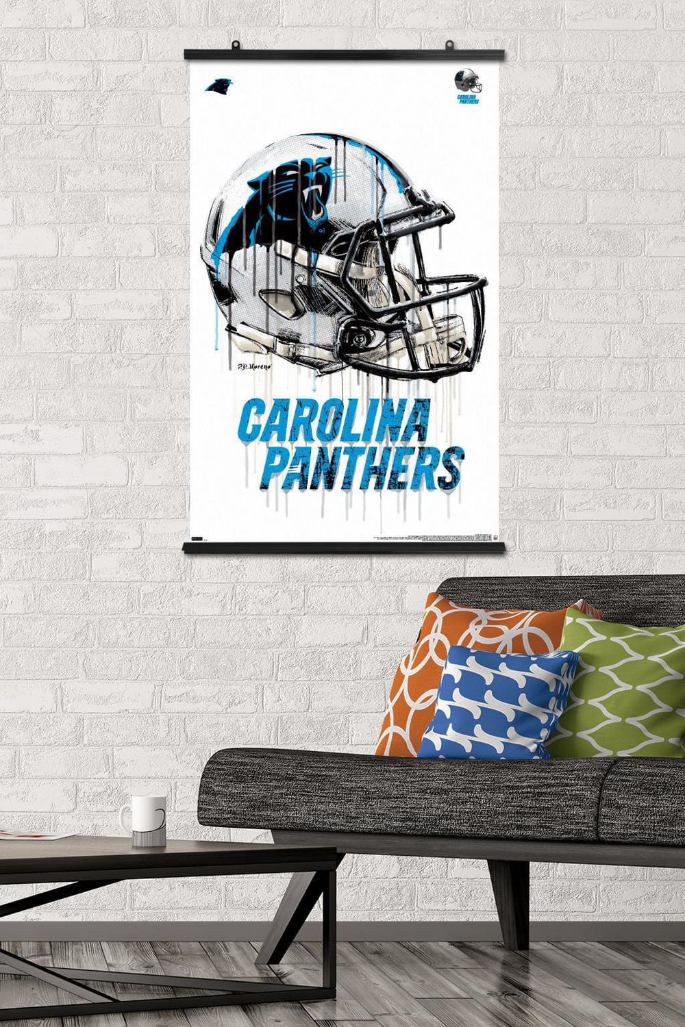 NFL Carolina Panthers - Drip Helmet 20 Wall Poster