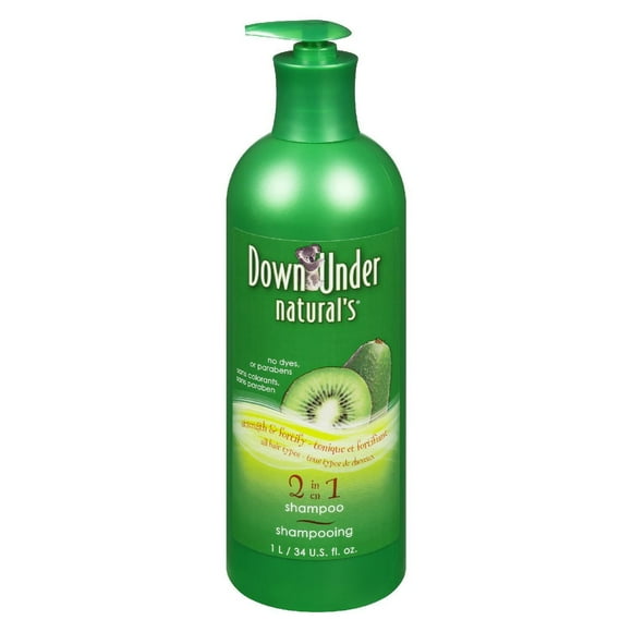 Down Under Shampoing 2-en-1 Tonique et Fortifiant Natural's 1 L, Shampoing 2 en 1