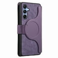 thumbnail image 3 of Wallet Case for Samsung Galaxy A25 Cash Credit Pocket Card Slots Holder Folio Flip Shockproof Full Coverage Detachable Magnetic Cover [Compatible with Magsafe] Kickstand, Purple, 3 of 10
