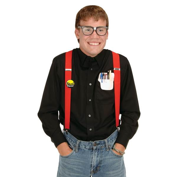NERD HALLOWEEN COSTUME NEW CLEAR PLASTIC SHIRT POCKET PROTECTOR FREE SHIPPING 