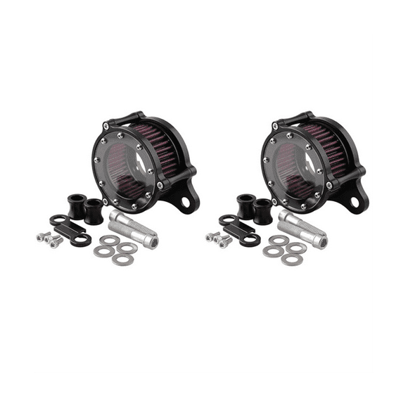 2X Air Cleaner Intake Filter System Kit for Sportster XL883 XL883N XL883R XL883P Iron 883 Forty Eight XL1200X 04-16