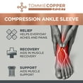 thumbnail image 4 of Tommie Copper Sport Compression Ankle Sleeve, Black, Small/Medium, Support Brace, 1 Count per Pack, 4 of 9