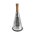 thumbnail image 5 of ZNNT Stainless Steel Cone Cheese Grater with Wood Handle 3 Sided Vegetable Shredder for Grating Cheese Chocolate Vegetables Kitchen Shredder for Parmesan Ginger Nuts _Clearance Cheese Grater, 5 of 8