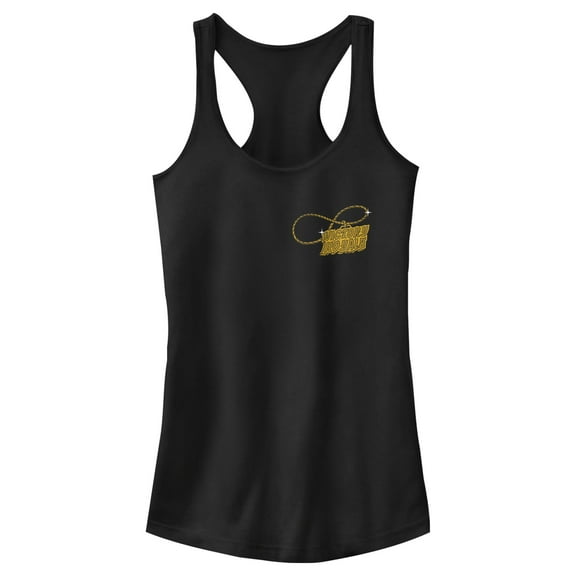 Junior's Fortnite Victory Royale Gold Chain Small Racerback Tank Top Black X Small