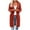Red, variant on IROINNID Women's Open Front Jacket Long Sleeve Solid Color Cardigan Outwear, Leisure Cable Knit Long Cardigan Open Front Button Sweater Outerwear