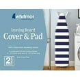 thumbnail image 3 of Whitmor Standard Scorch Resistant Navy Stripe Ironing Board Cover and Pad, 54" x 15", 3 of 3
