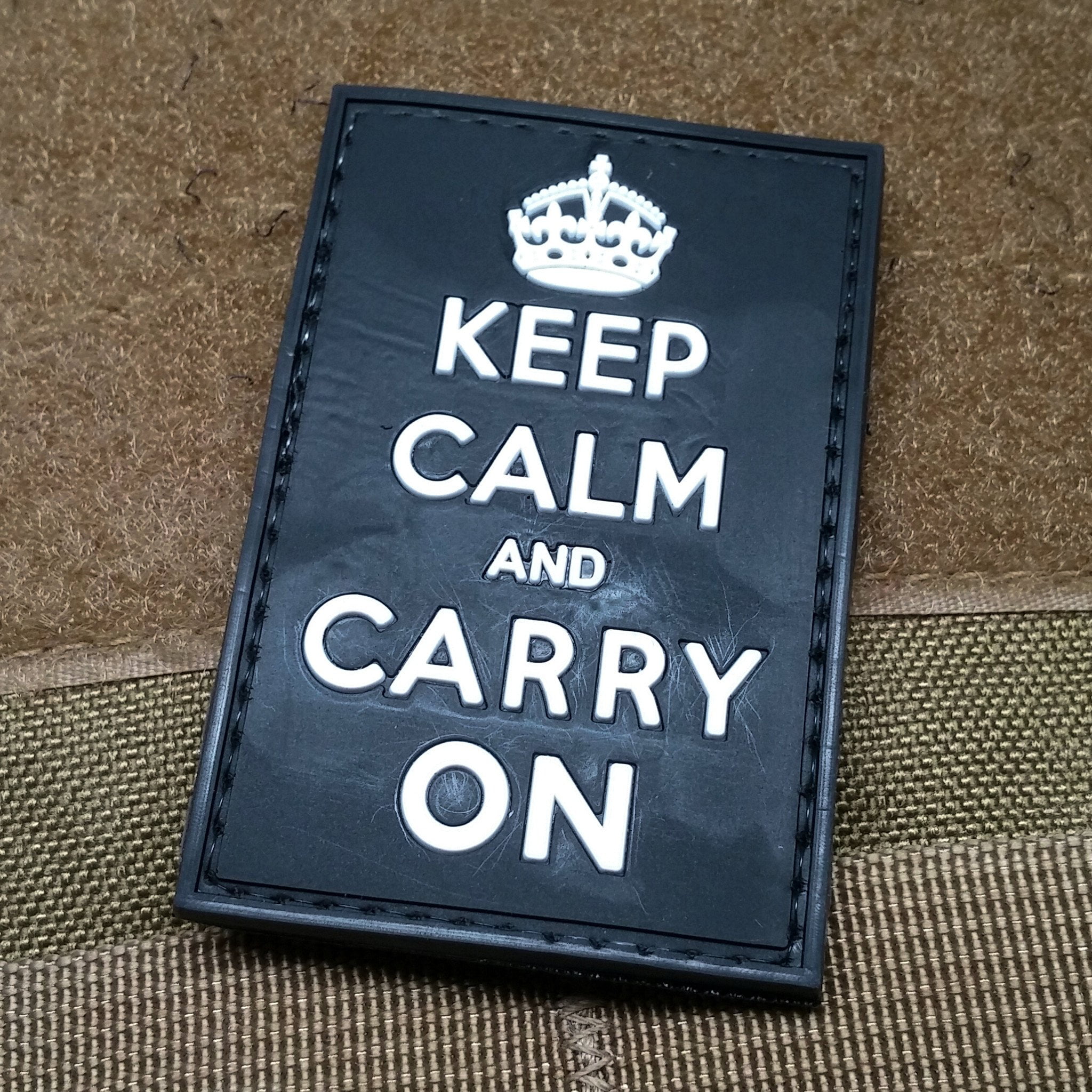 Keep Calm And Carry On Pvc Morale Patch Velcro Morale Patch By Neo