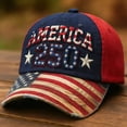 thumbnail image 2 of Rotm Caps for Men Patriotic American Flag Baseball Cap USA Sparkle Hat for Men Women Summer Sun Cap Navy,One Size, 2 of 4