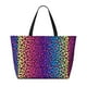thumbnail image 2 of Fotbe Leopard Neon Rainbow Gradient Bolsa de Viaje para Playa - Resistente al Agua, Bolsa Tote de Gran Capacidad y Ligera con 7 Bolsillos para Mujeres y Hombres, 2 of 7