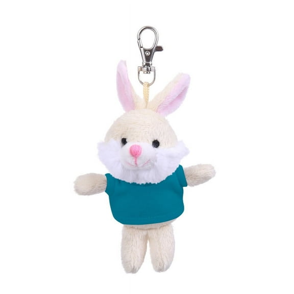 Made by alien's soft plush Bunny keychain, Clip for the kids keys, purse & bags,