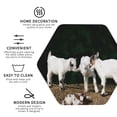 thumbnail image 3 of Pofeuu Cute Goat Baby Print Coasters for Drinks, 4Pack PU Leather Coasters, Bar Drink Coasters for Tabletop Protection, Furniture from Damage-Hexagon, 3 of 6