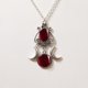 thumbnail image 4 of Fashion Black/red/purple Triple Moon Pendant Necklace Jewelry, 4 of 4