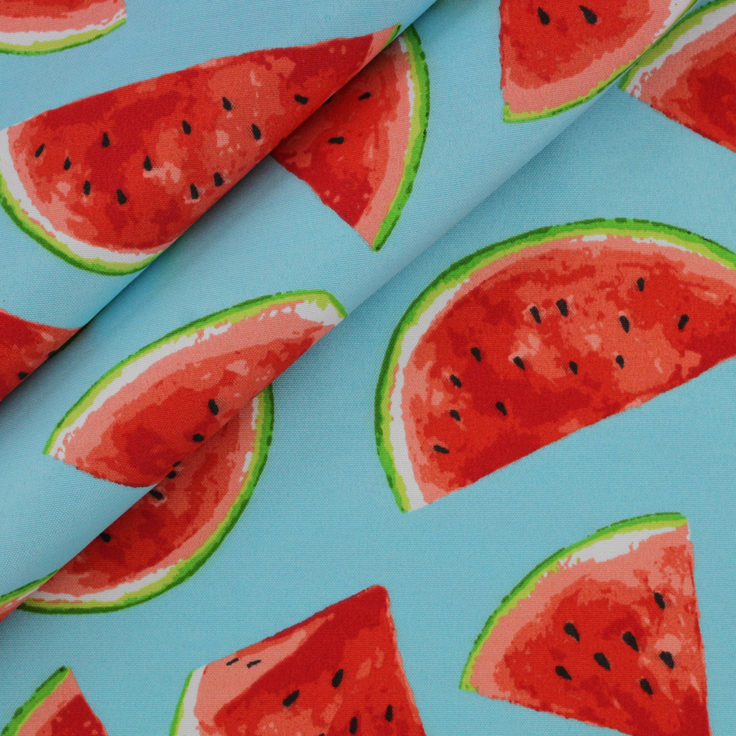 Berkshire Home 100% Polyester 54" Indoor/Outdoor Watermelon Aqua Fabric, by the Yard