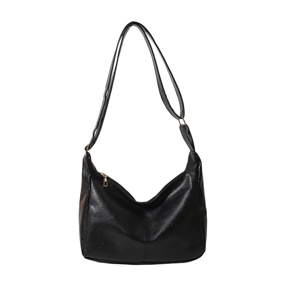 Black Women Shoulder Bag Soft Foldable Casual Tote Handbag Stylish And Practical Purse For Daily Use Work Shopping And Travel