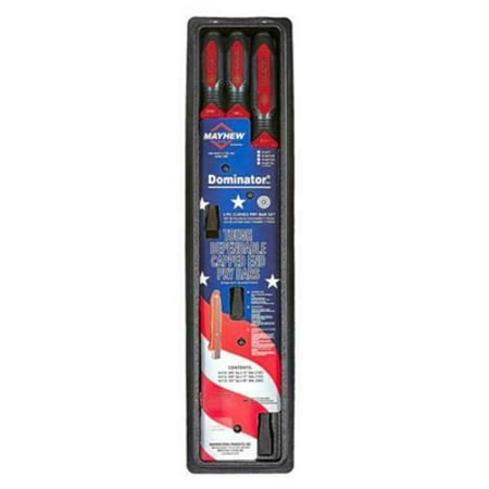 

Mayhew Tools MAY-14071 Red Dominator Curved Pry Bar - 3 Piece