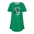 thumbnail image 4 of FAIWAD Tuniques à Manches Courtes pour Femmes, Col Rond, Blouses Amples, T-shirts Graphiques avec Cœur Mignon, 4 of 4