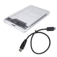 thumbnail image 3 of 2.5 Inch Transparent USB3.0 to Sata SSD Case Tool Free 5 Support 2TB Hard Drive Enclosure SSD Box, 3 of 4