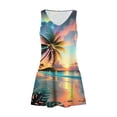 thumbnail image 4 of Beach Dress for Women Women's Casual Summer Tank Dresses With Pockets Hawaiian Print V-Neck Sleeveless Dresses, 4 of 5
