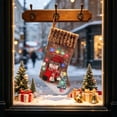 thumbnail image 6 of Jumbo 3D Christmas Stockings, Light‑up Christmas Stocking, Large Xmas Stocking with 3D Character Appliques & LED Lights, Vintage Hanging Gift Sack for Fireplace Mantel Home Holiday Decoration, 6 of 7