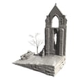 thumbnail image 4 of Casa en ruinas, modelo de construcción DIY, micropaisaje, decoración, accesorio de fotografía, decoración sin pintar, figura de exhibición, decoración, 4 of 8