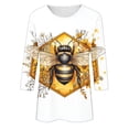 thumbnail image 5 of BLTIBY Bee Shirts for Women 3/4 Length Sleeve Tunic Tops Funny Cute Bee Graphic Tee Blouse Summer Casual Tshirt Ladies Gifts Pullover Tops 2025 Yellow 4 M, 5 of 5