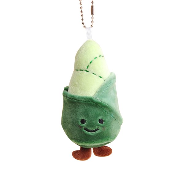Llavero y colgador para bolso de peluche vegetal Accesorios para parejas de estudiantes Adorno para llavero de coche