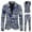 Z01#Navy, variant on IROINNID Blazer Suit Set for Men Casual Pocket Blazer Jacket and Pants Printed Suit Two-Pieces Set,Black