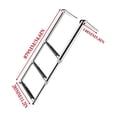 thumbnail image 3 of 3-Step Boat Ladder Stainless Steel Marine Deck Folding Telescoping Swimming Upper Platform Ladder Hardware ,Easy to Install, 3 of 8