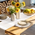 thumbnail image 4 of Brown Stripe Round 13 Inch Placemats Set of 8, Modern Rustic Horizontal Brown Striped HeatResistant Non Slip Place Mats for Dining Table, Wipeable Braided Kitchen Table Mats for Housewarming, 4 of 9