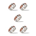 thumbnail image 2 of Sonducket Anillo Bang Unisex de acero inoxidable, pareja estética, boda, cumpleaños, banquete, joyería artística de moda, regalo para padres, Tamaño 7 5piezas, 2 of 6