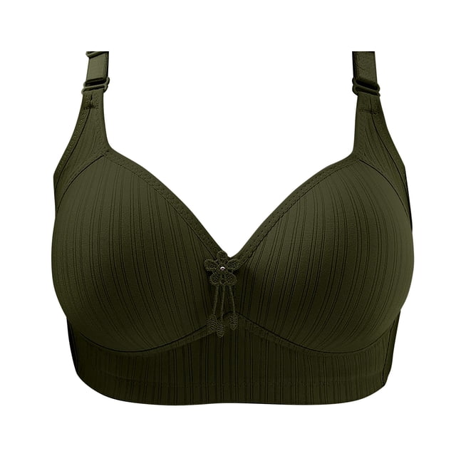 Clearance Sale 2025 Bra Women Clearance Lace Back Button Shaping Cup Adjustable Shoulder Strap Large Size Bra