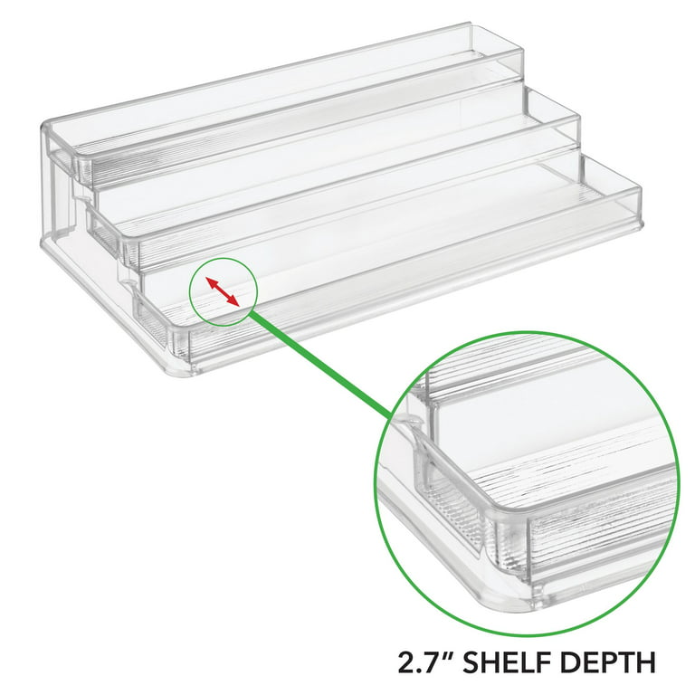 Mdesign Plastic 3-tier Bathroom Organizer Shelf For Vitamins, 2