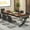 Brown & Black, variant on Finmind Rectangular Conference Table for 6-8 People, 78" Large Wood Seminar Table for Home Office