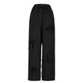 thumbnail image 5 of Fengqque Women's Fashion Baggy Sweatpants Elastic Waist Casual Bow Wide Leg Pants Y2K Going Out Travel Pants Black 12(XXL), 5 of 5