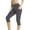 Dark Gray, variant on Capri Leggings for Women High Waist Stretch Womens Workout Running Gym Yoga Pants with Pockets