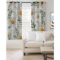 thumbnail image 2 of Spring Daisy Blackout Curtains for Bedroom Living Room Darkening Curtains 84 Inch Length 2 Panels Set Farmhouse Country Flower Leaf Plant Wood Grain Window Curtain Window Treatment Drapes 52"x84", 2 of 9