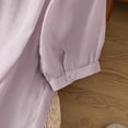 thumbnail image 4 of JGGSPWM Women Summer Retro Embroidered 3/4 Sleeve Linen Gauze Peasant Tops Dressy Casual Beach Boho Cute Blouses Shirts Purple M, 4 of 9
