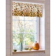 thumbnail image 4 of Valances for Windows Thanksgiving Sunflower Rod Pocket Cafe Window Treatments Valance Curtains for Kitchen Bathroom Laundry Basement Windows 54"x18", 4 of 6