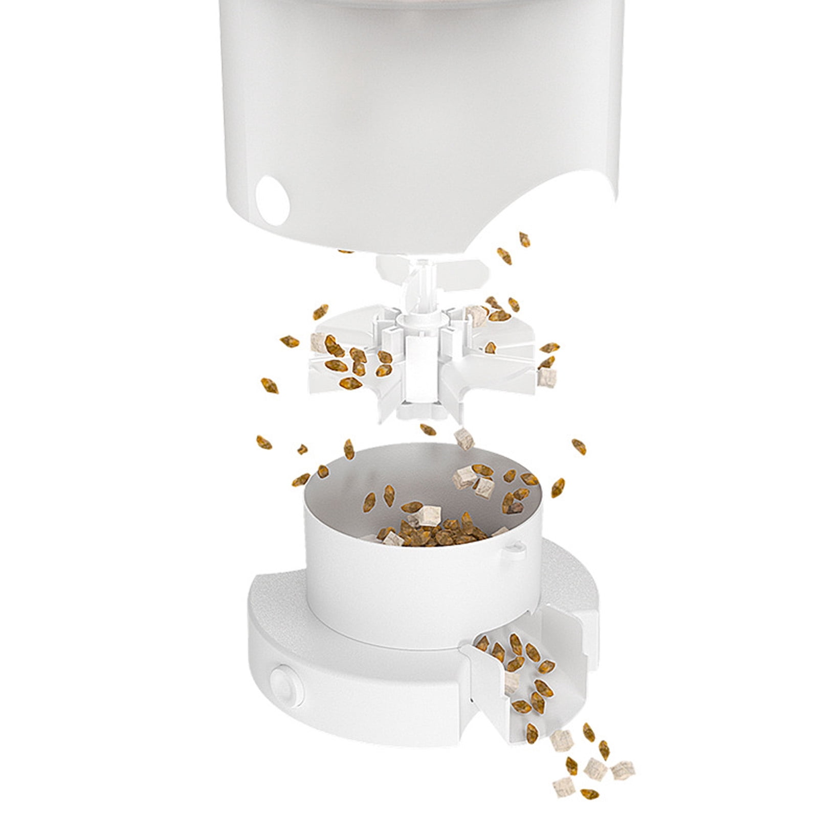 Nieyigj Automatic Cat Feeder Timed Pet Food Dispenser Stainless Steel Double Bowl Smart WIFI Remote Control Pet Feeder 5L / 169 oz Capacity for Cats and Dogs