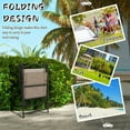 thumbnail image 5 of YYAo Folding Chair Set, Outdoor Lawn Chair Set,4 Piece Folding Patio Camping Chair Set, Sports Chairs for Adults with Armrests, Mesh Fabric Seat for Lawn, Brown, 5 of 11