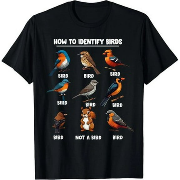 Velto Bird How to Identify Birds T-Shirt – Bird Lovers Watching Nature Tee All Size S-5XL