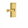 thumbnail image 5 of Grandeur Cargeo_Prv_234 Carre Solid Brass Rose Right Handed Privacy Door Lever Set - Grey, 5 of 6