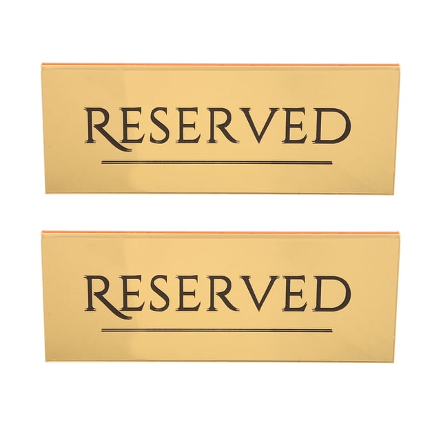 2 letreros de asientos reservados para restaurante, acrílicos, para bodas