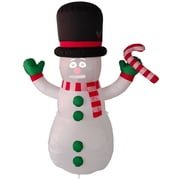 FrostByte Inflatable Talking Animated 7 Foot Snowman with Built in Projector & Speaker Plug'n Play for Outdoor Use