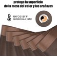 thumbnail image 3 of Manteles individuales, 6 Piezas manteles de Mesa Individuales antideslizantes resistentes al calor lavables tapetes PVC ecológicos para el hogar, restaurante, cocina, hotel, Cafetería (Marrón) Marrón, 3 of 8
