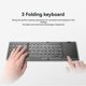 thumbnail image 2 of B089T Teclado Plegable Portátil con Trackpad, Mini Teclado Inalámbrico Bluetooth Recargable para IOS y , Negro, 2 of 9