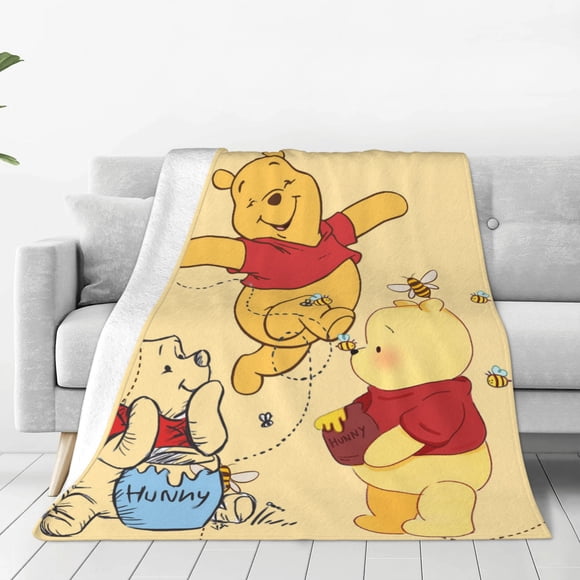 Winnie Bear P-ooh Soft Flannel Blankets Bedding Fleece Fuzzy Blanket Throw Blankets Sofa Couch